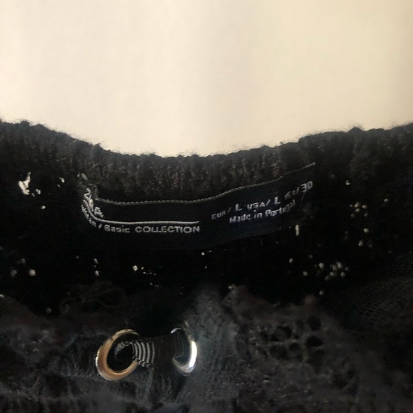 Zara Corset Lace Up Bodice Tube Top in Black L - Picture 6 of 9